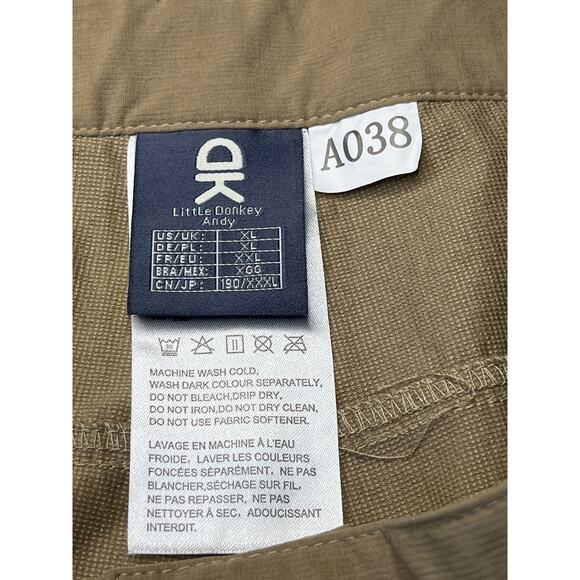 Little Donkey Andy Men's Quick Dry Cargo Pants Tan XL - Picture 9 of 10